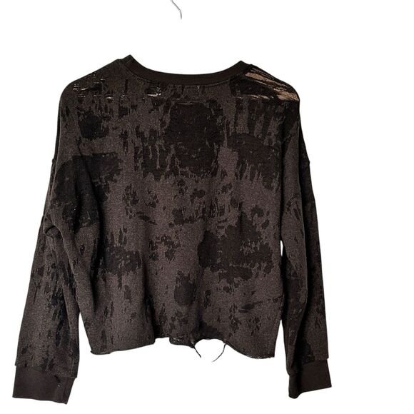 IRO Jeans Camo Burnout distressed Avant garde grunge Sweatshirt S - Picture 2 of 7